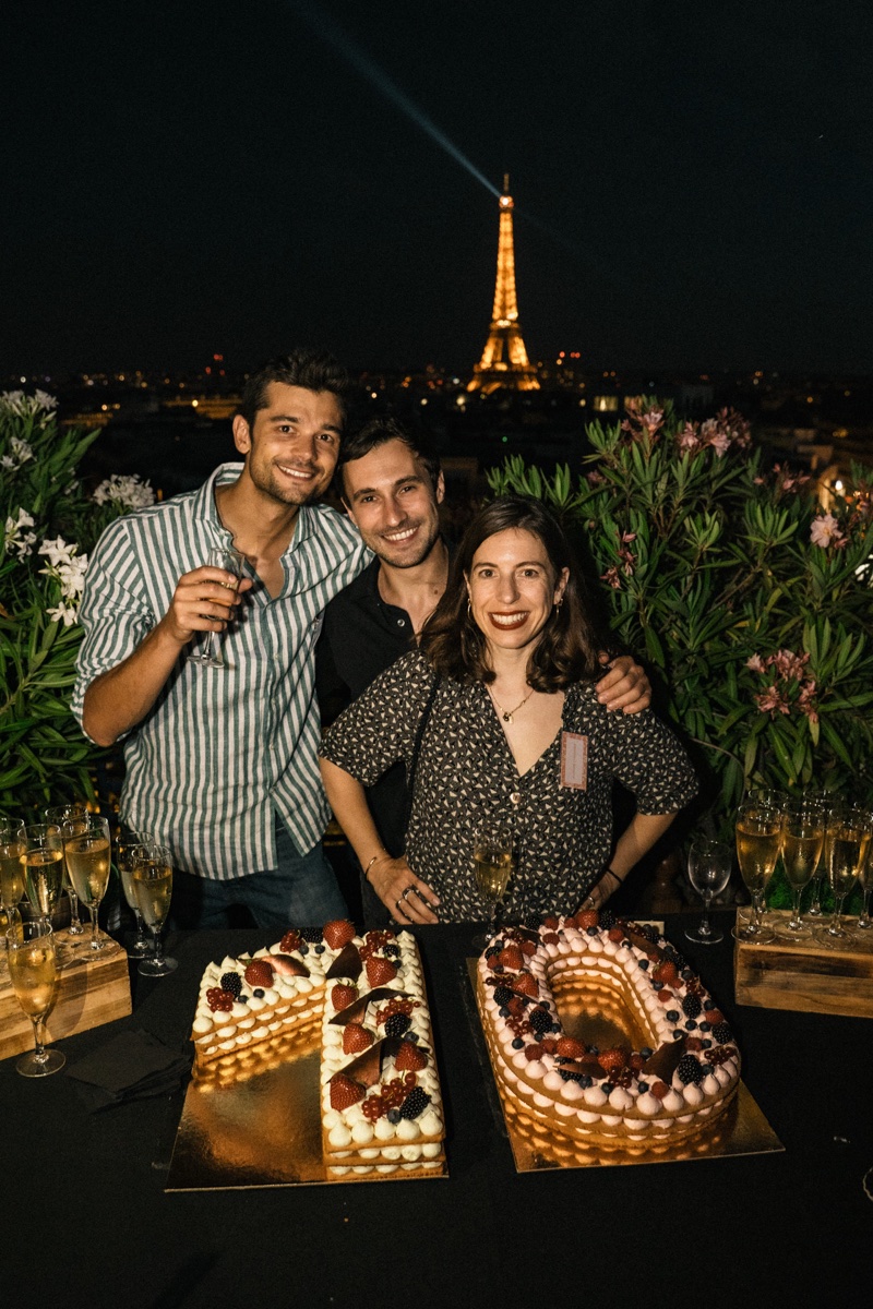 Aurore, Anthony et Samuel, fondateurs de Kube et de la box BD par abonnement, pour les 10 ans de l'aventure