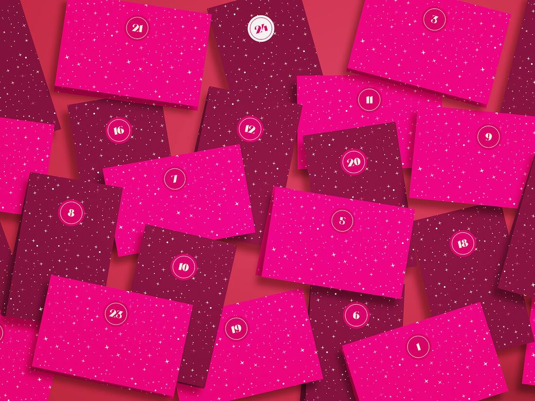 Les 24 pochettes du Calendrier New Romance